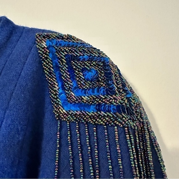 Evan Picone Vintage Wool Angora Embellished Sweater - Picture 3 of 5